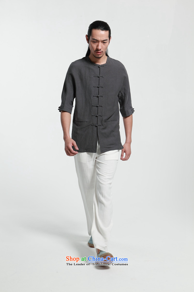 Hee-Snapshot Yong XZAOLONG/ short-sleeved Tang dynasty men round-neck collar summer manually disc detained stylish China wind shirt black L picture, prices, brand platters! The elections are supplied in the national character of distribution, so action, buy now enjoy more preferential! As soon as possible.