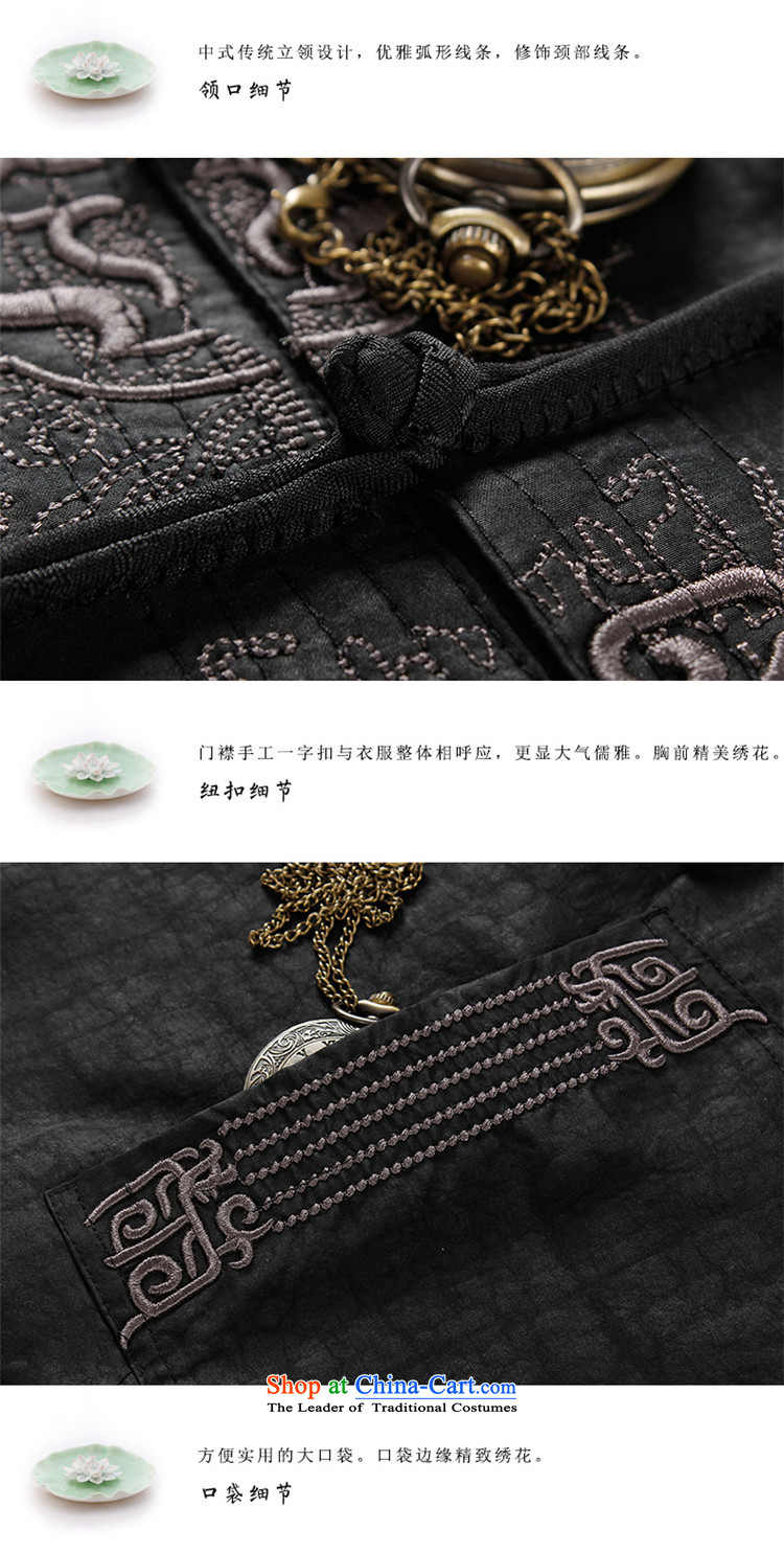 The name of the 2015 Summer of Europe of Chinese men short-sleeved T-shirt, elderly emulation silk men Tang dynasty summer China wind collar disc loading summer, Father Clip Black L175/92 picture, prices, brand platters! The elections are supplied in the national character of distribution, so action, buy now enjoy more preferential! As soon as possible.