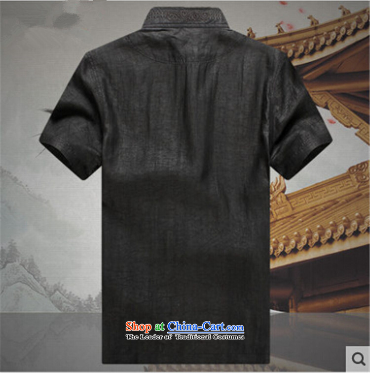 The name of the 2015 summer of the OSCE, Tang dynasty emulation silk men short-sleeved T-shirt and older persons in the Han-China wind men's short-sleeve kit installed for summer father black XXXXL195 picture, prices, brand platters! The elections are supplied in the national character of distribution, so action, buy now enjoy more preferential! As soon as possible.