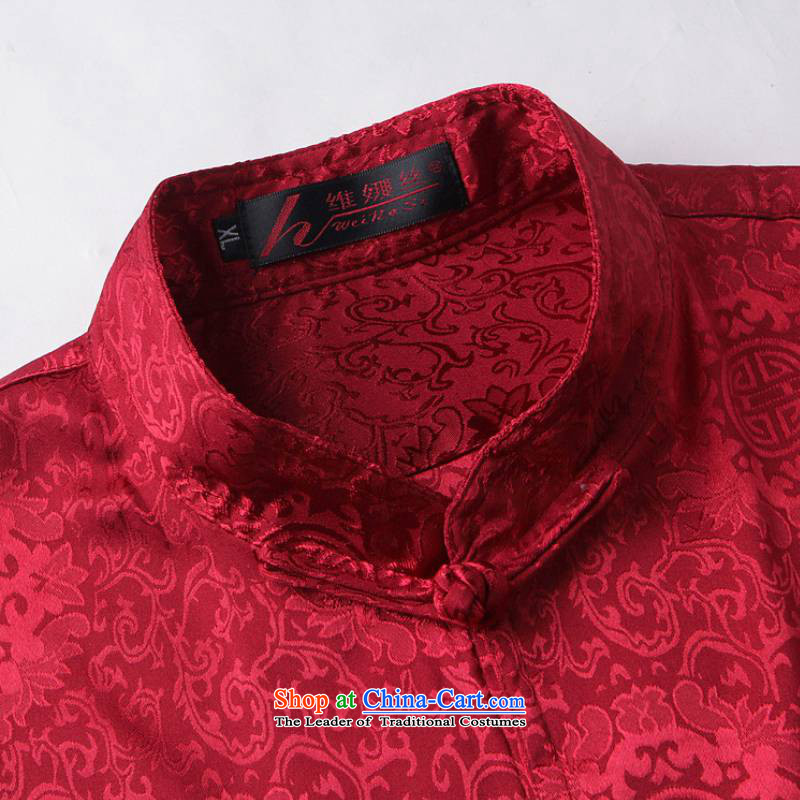 In accordance with the new summer gel older women and men in Tang Dynasty taxi loaded collar classical couples tray clip short-sleeved mom and dad couples Tang Dynasty Package wns/2524# -4# women in accordance with the fuser has been pressed 3XL, shopping