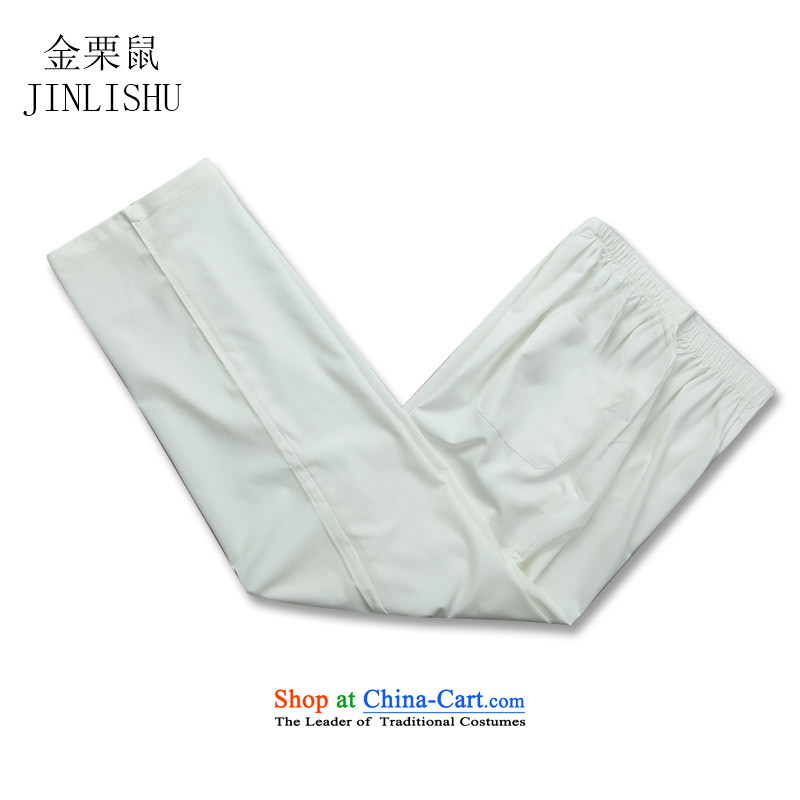 Kanaguri mouse, Mr Ronald men short-sleeved Tang Dynasty Package for the summer older Tray Tie Chi practitioners wearing white kit XXL, kanaguri mouse (JINLISHU) , , , shopping on the Internet