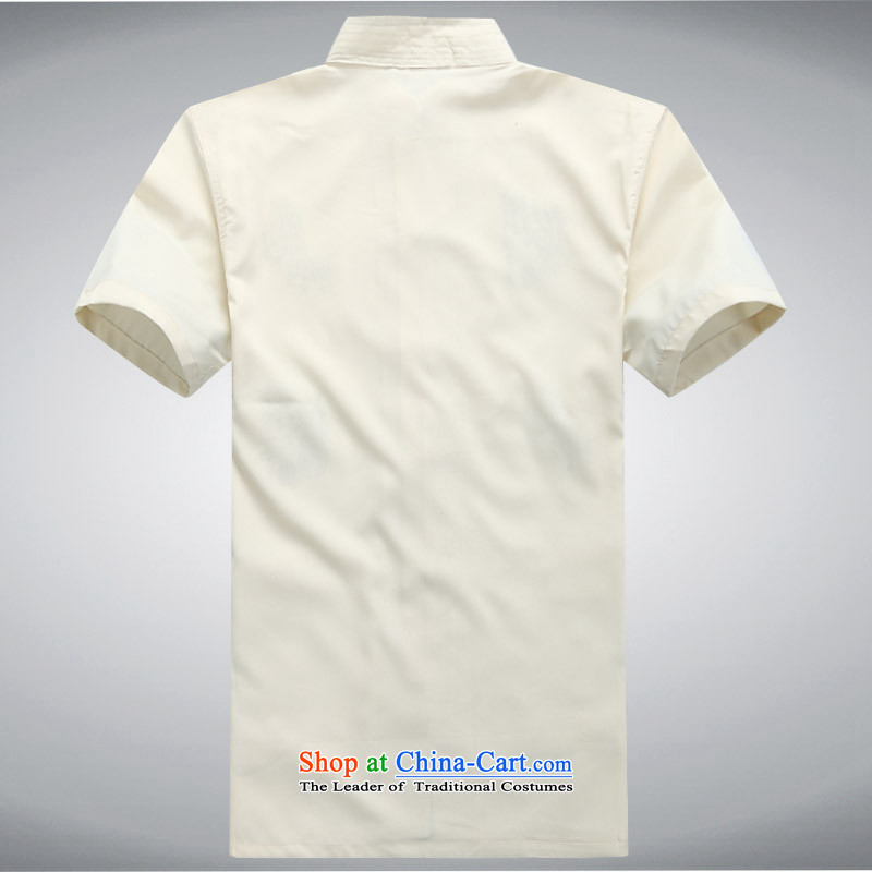 Hei concentric 2015 Summer new products new breathable wicking short-sleeved lung Tang dynasty men Tang services shirt, beige XXL, Hei concentric , , , shopping on the Internet