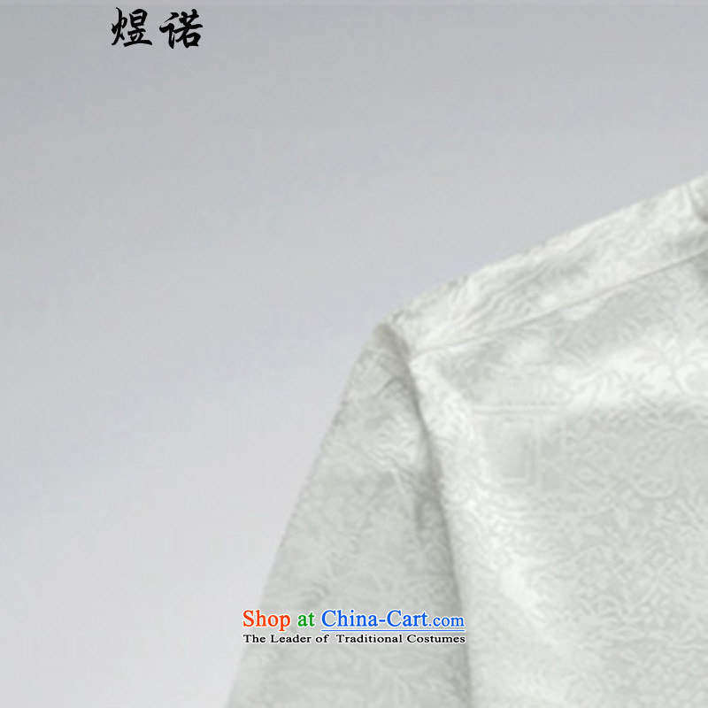 Familiar with the Tang Dynasty Men long-sleeved Kit Han-long-sleeved shirt China wind xl long-sleeved father replacing older people in short-sleeved China wind male Tang dynasty white kit XXXL/190, familiar with the , , , shopping on the Internet