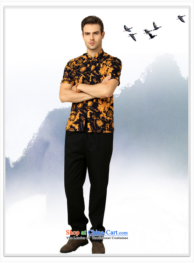 The Ocean 2015 summer cool new Sau San Stamp China wind men short-sleeved shirt Tang Dynasty Chinese tunic m cotton Satin White Flower 170/M picture, prices, brand platters! The elections are supplied in the national character of distribution, so action, buy now enjoy more preferential! As soon as possible.