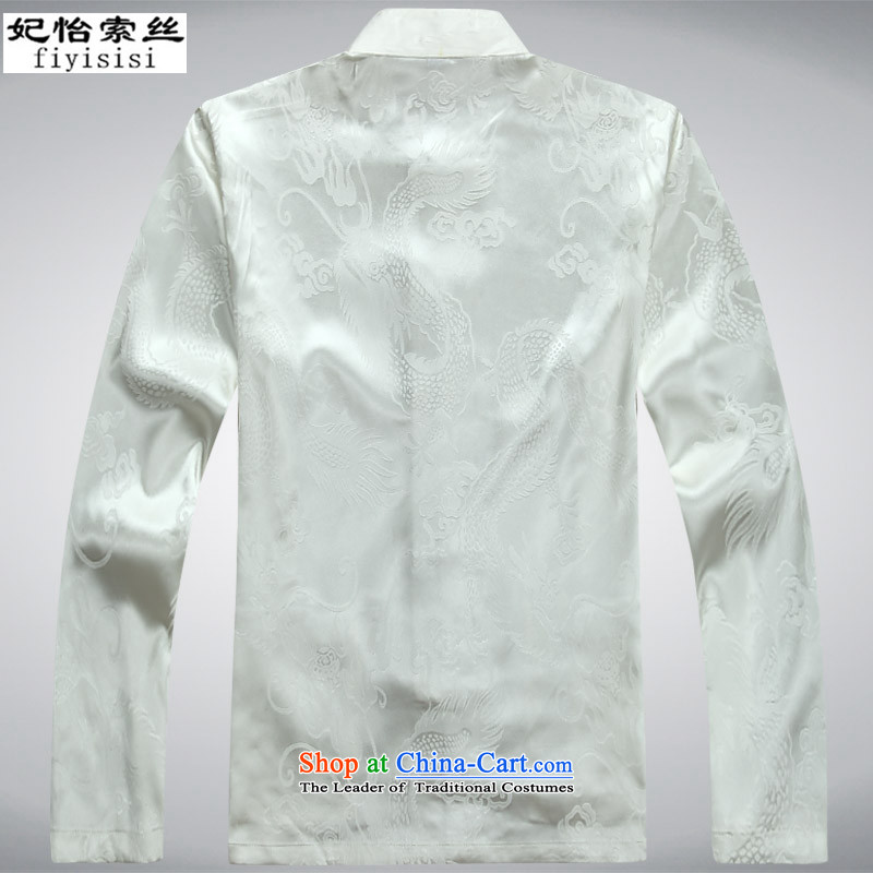 Princess Selina Chow in men's long-sleeved Tang Dynasty Package during the spring and autumn, collar loose version China wind up Han-men detained in T-shirt jacket older Tang Dynasty Package White Kit 180/XL, Princess Selina Chow (fiyisis) , , , shopping