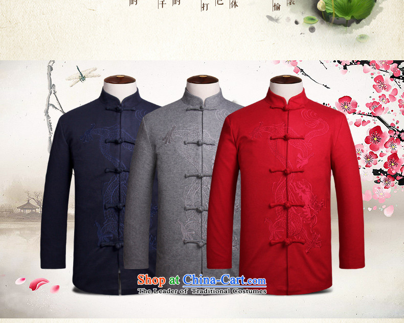 Van Gogh's autumn and winter Tang New Men's Jackets in older long-sleeved warm collar W1317 Tang dynasty China Wind Light Gray 4XL Photo, prices, brand platters! The elections are supplied in the national character of distribution, so action, buy now enjoy more preferential! As soon as possible.