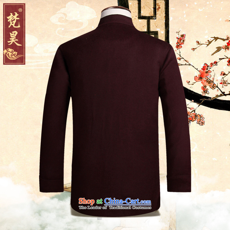 Van Gogh's new Tang dynasty and long-sleeved autumn and winter warm jacket for older gross? leisure jacket W819 wine red XL, Van Gogh's shopping on the Internet has been pressed.