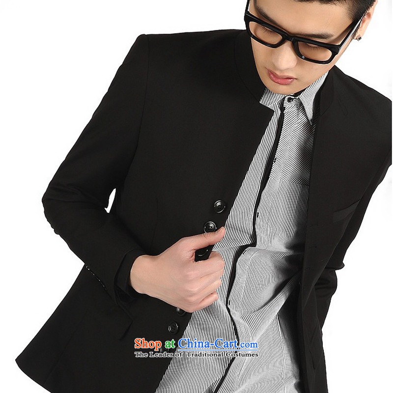 The fall of men new TGK2015, Korean casual suits young males collar small suit coats of Sau San Tong Men with Chinese tunic black Xl,tgk,,, shopping on the Internet