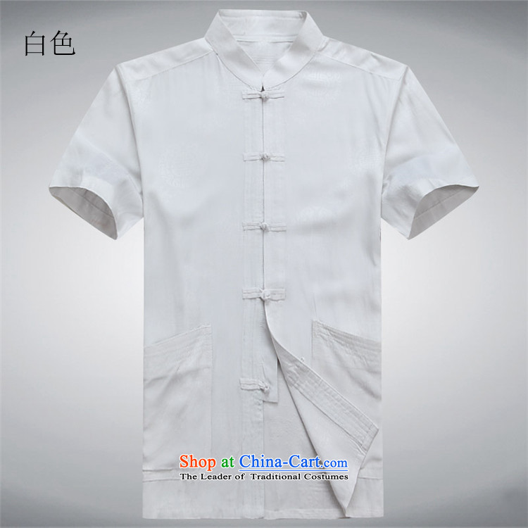 Kanaguri Mouse China wind summer Tang dynasty pure cotton short-sleeved T-shirt, older men Chinese tunic large leisure shirt possession blue XXL/185 picture, prices, brand platters! The elections are supplied in the national character of distribution, so action, buy now enjoy more preferential! As soon as possible.