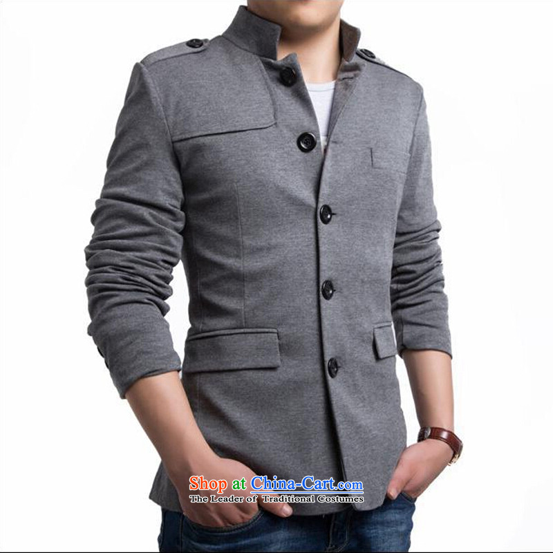 The year 2015 is smart casual men fall and winter New Sau San England Men's Mock-Neck leisure suit male small black , L, Dan and Chinese tunic James (DAN JIE SHI) , , , shopping on the Internet