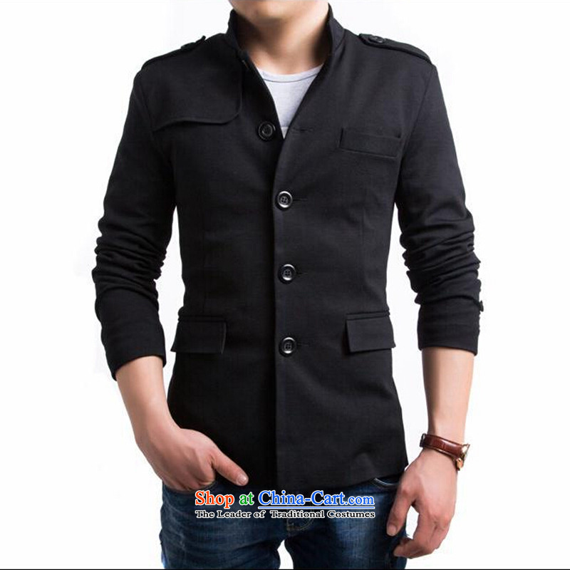 The year 2015 is smart casual men fall and winter New Sau San England Men's Mock-Neck leisure suit male small black , L, Dan and Chinese tunic James (DAN JIE SHI) , , , shopping on the Internet