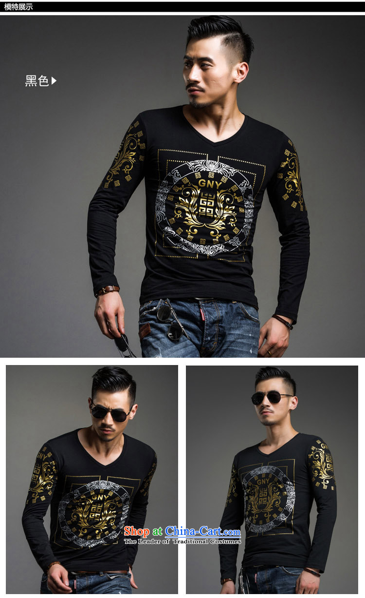 The sponsors of autumn and winter 2015 men's long-sleeved T-shirt and Tang dynasty China wind solid color cotton T-shirt men v-neck, forming the Han-shirt male black M weight 120 3365 catties) Picture, prices, brand platters! The elections are supplied in the national character of distribution, so action, buy now enjoy more preferential! As soon as possible.