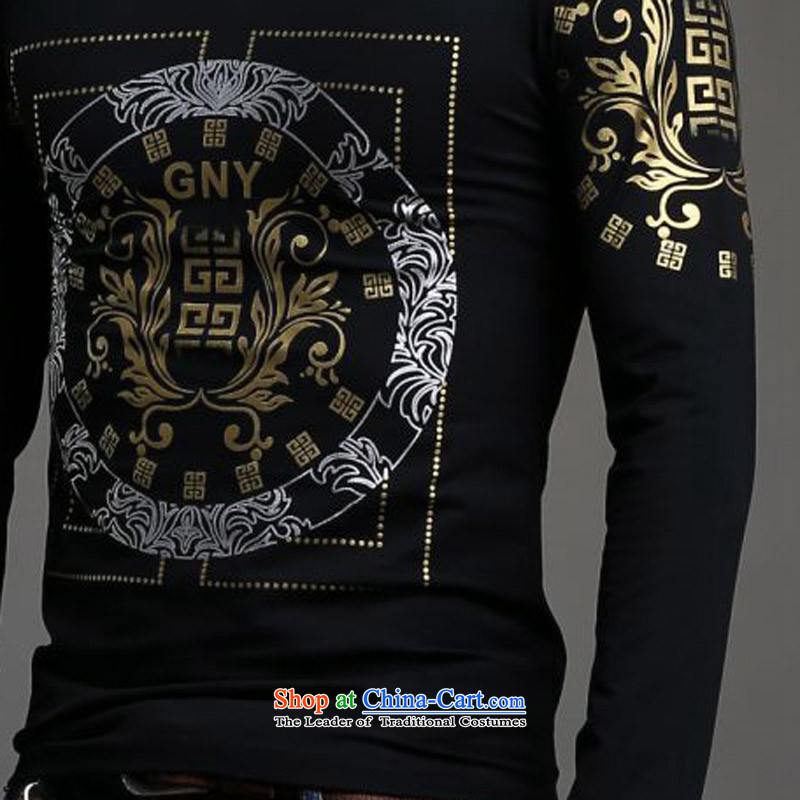 The sponsors of autumn and winter 2015 men's long-sleeved T-shirt and Tang dynasty China wind solid color cotton T-shirt men v-neck, forming the Han-shirt male black M weight 120 3365 catties) for both the sponsors (the following alan) , , , shopping on t