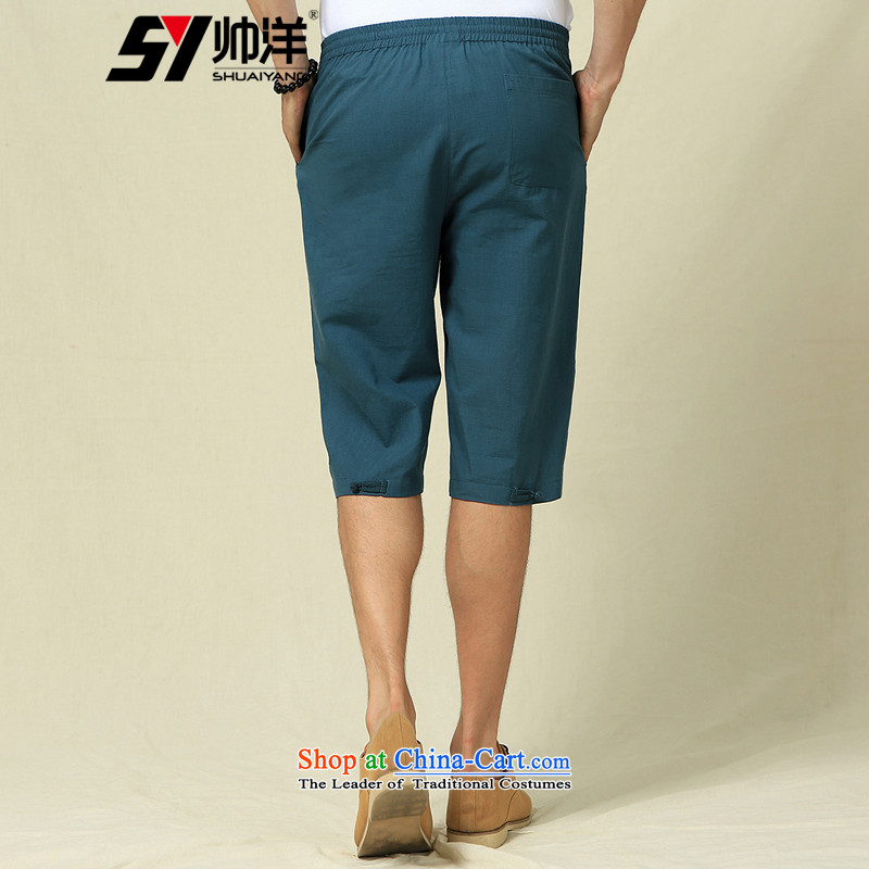 The new 2015 Yang Shuai men in Tang dynasty China Wind Pants Summer (dark green pants Chinese single piece in the trousers) 185/XXL, Shuai Yang (SHUAIYANG) , , , shopping on the Internet