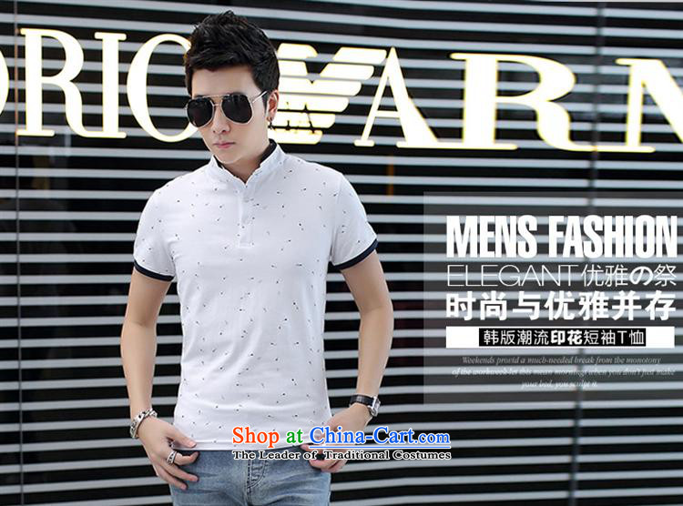 Orange Tysan *2015 summer new short-sleeved Men's Mock-Neck male short-sleeved T-bone white XXXL fish picture, prices, brand platters! The elections are supplied in the national character of distribution, so action, buy now enjoy more preferential! As soon as possible.