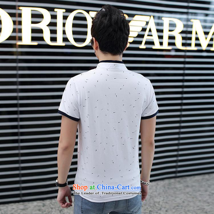 Orange Tysan *2015 summer new short-sleeved Men's Mock-Neck male short-sleeved T-bone white XXXL fish picture, prices, brand platters! The elections are supplied in the national character of distribution, so action, buy now enjoy more preferential! As soon as possible.