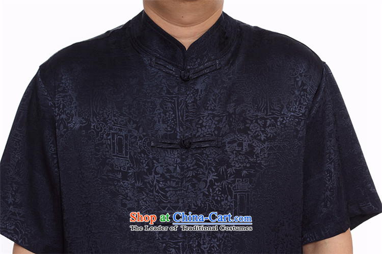 Kanaguri Mouse  2015 men's Tang Dynasty Package summer, China wind up thin snap in older men short-sleeved Tang Dynasty Package and blue XXXL picture, prices, brand platters! The elections are supplied in the national character of distribution, so action, buy now enjoy more preferential! As soon as possible.