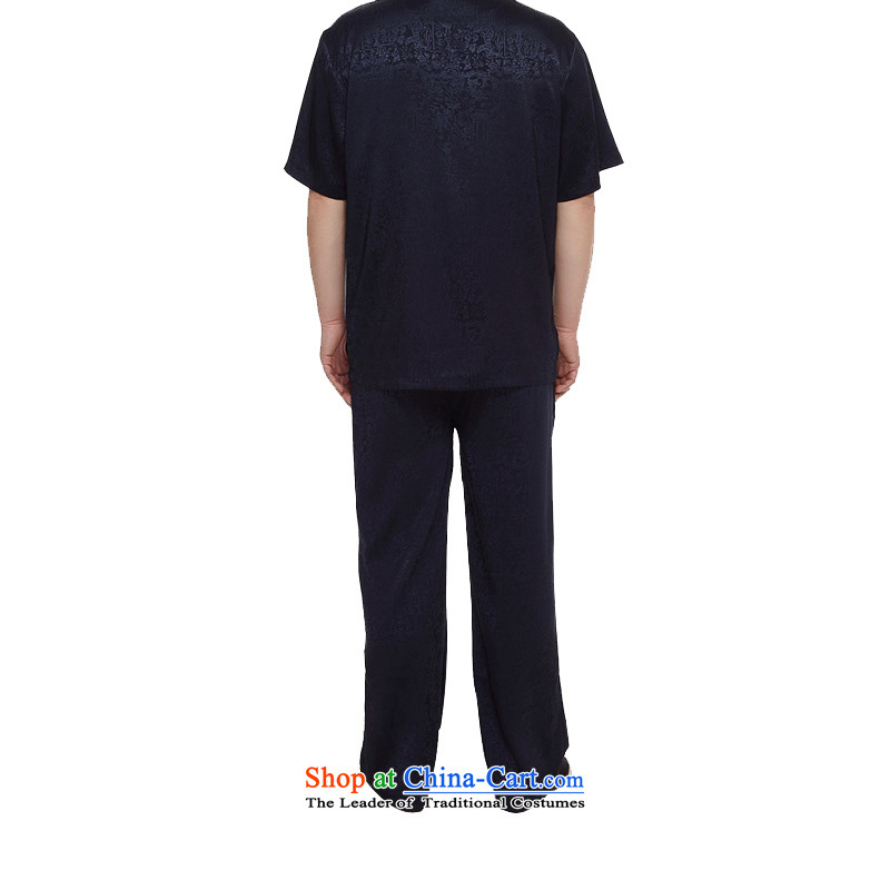 Kanaguri Mouse  2015 men's Tang Dynasty Package summer, China wind up thin snap in older men short-sleeved Tang Dynasty Package and blue XXXL, kanaguri mouse (JINLISHU) , , , shopping on the Internet