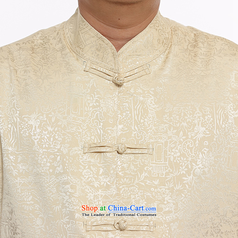 Kanaguri Mouse  2015 men's Tang Dynasty Package summer, China wind up thin snap in older men short-sleeved Tang Dynasty Package and blue XXXL, kanaguri mouse (JINLISHU) , , , shopping on the Internet