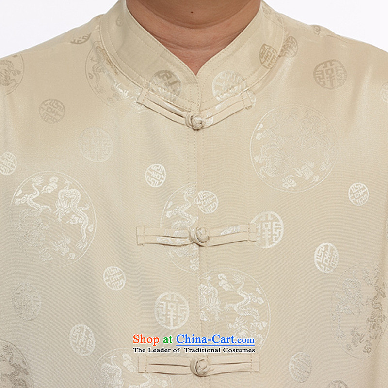 Kanaguri Mouse 2015 Summer men Tang Dynasty Package short-sleeved of older persons in the Men's Shirt Grandpa summer father White M kanaguri mouse (JINLISHU) , , , shopping on the Internet