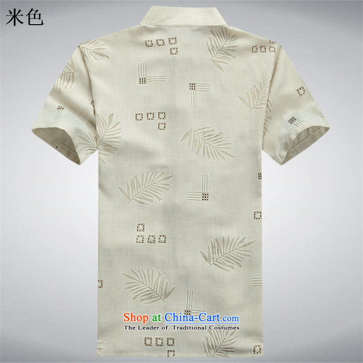 Beijing summer, OSCE older short-sleeved cotton linen middle-aged man Tang dynasty China wind half male in his shirt-sleeves installed grandpa summer father beige M/170 picture, prices, brand platters! The elections are supplied in the national character of distribution, so action, buy now enjoy more preferential! As soon as possible.