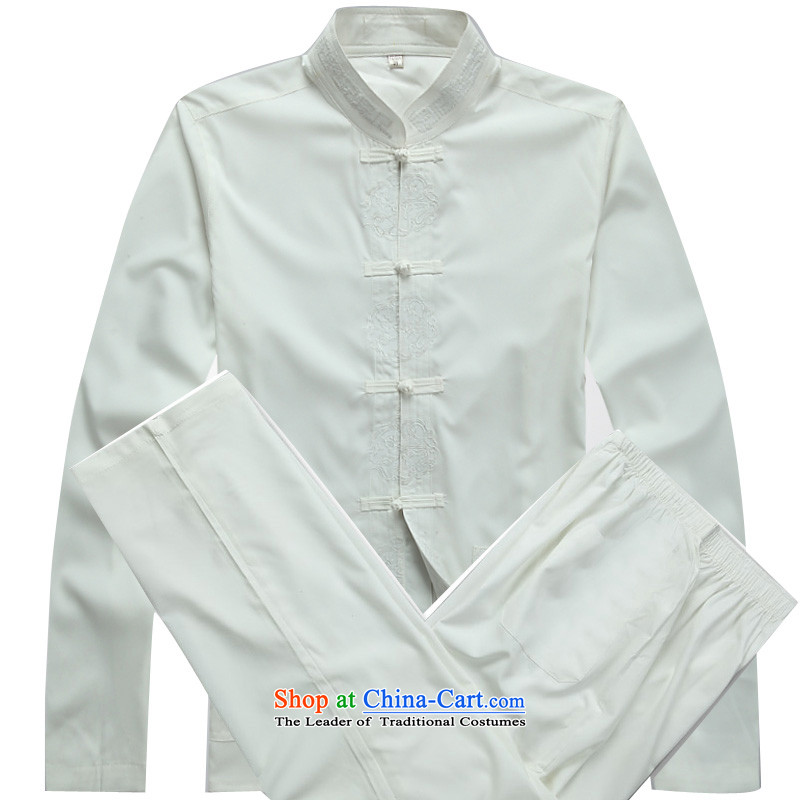 Kanaguri mouse men Tang Dynasty Package in the summer of Tang Dynasty older men's Long-sleeve pants in the middle-aged Tang Tang Dynasty Package older white shirt M kanaguri mouse (JINLISHU) , , , shopping on the Internet