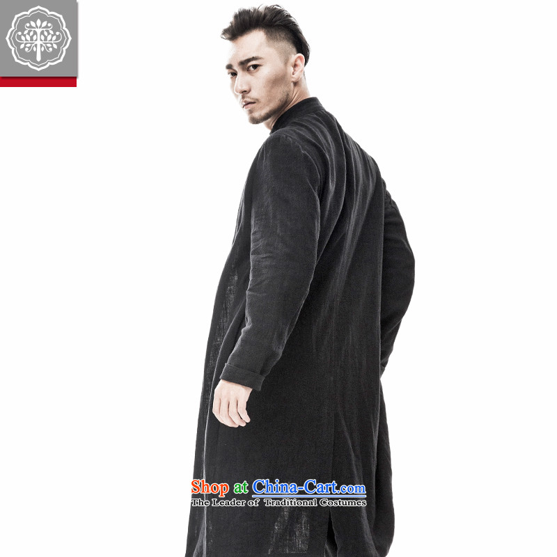 To Tang dynasty tree male Han-improved Chinese men fall cotton linen collar tray snap jacket Cheongsams China wind designer brands Hyun color to tree (EYENSREE 185/XXL,) , , , shopping on the Internet