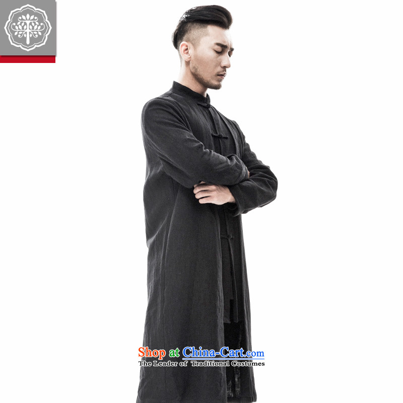 To Tang dynasty tree male Han-improved Chinese men fall cotton linen collar tray snap jacket Cheongsams China wind designer brands Hyun color to tree (EYENSREE 185/XXL,) , , , shopping on the Internet