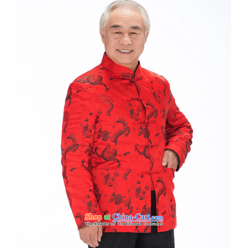 In line cloud men winter plus cotton Tang dynasty dragon l tray clip improved culture manually gown cotton coat DYA1211 Red M-line (youthinking cloud) , , , shopping on the Internet