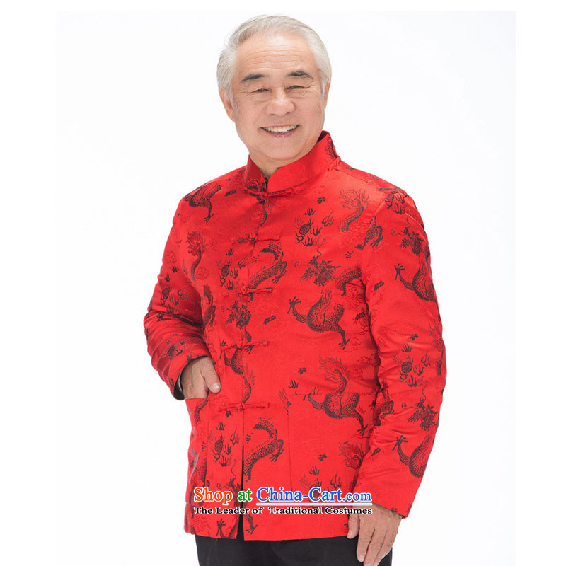 In line cloud men winter plus cotton Tang dynasty dragon l tray clip improved culture manually gown cotton coat DYA1211 Red M-line (youthinking cloud) , , , shopping on the Internet