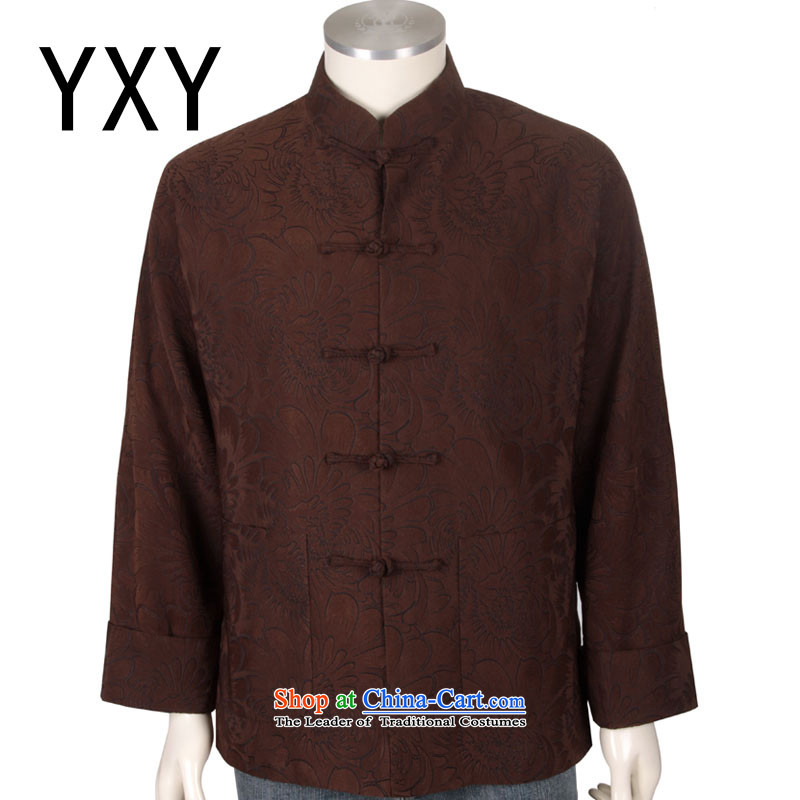 In line cloud high standards of quality Tang long-sleeved blouses and noble men daisy-han-chineseDYA1203XXXL Brown