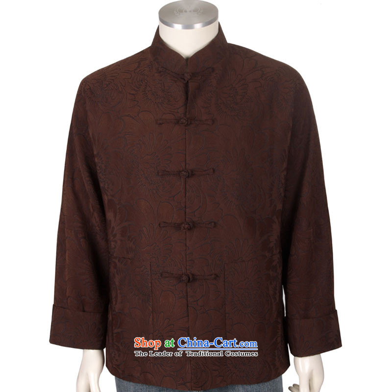 In line cloud high standards of quality Tang long-sleeved blouses and noble men daisy-han-chinese DYA1203  XXXL, brown-line (youthinking cloud) , , , shopping on the Internet