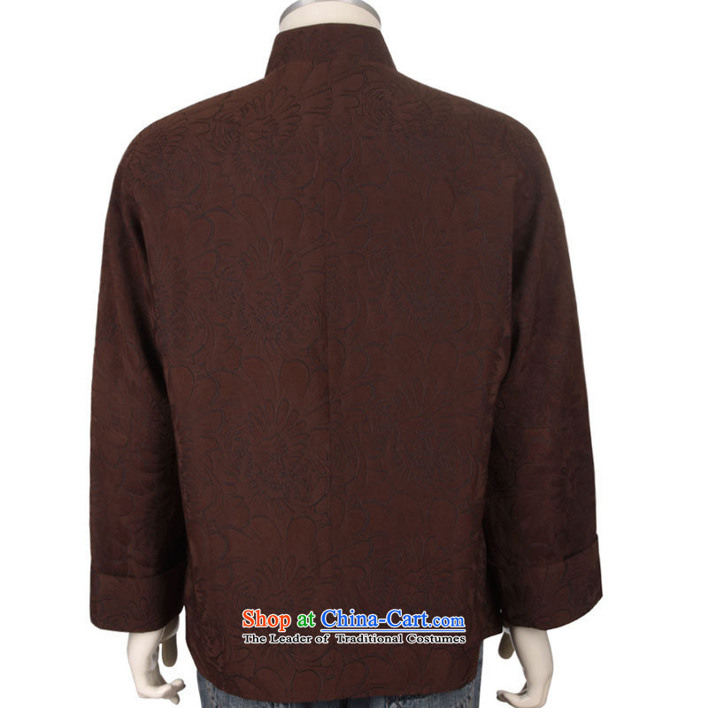 In line cloud high standards of quality Tang long-sleeved blouses and noble men daisy-han-chinese DYA1203  XXXL, brown-line (youthinking cloud) , , , shopping on the Internet