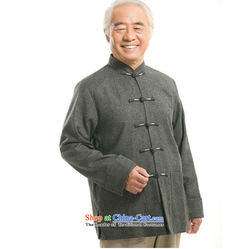 Line-in the cloud of older men long-sleeved shirt Chinese Tang dynasty older persons jacket? men DY9821 gross Light Gray Line-XL, Cloud (youthinking) , , , shopping on the Internet