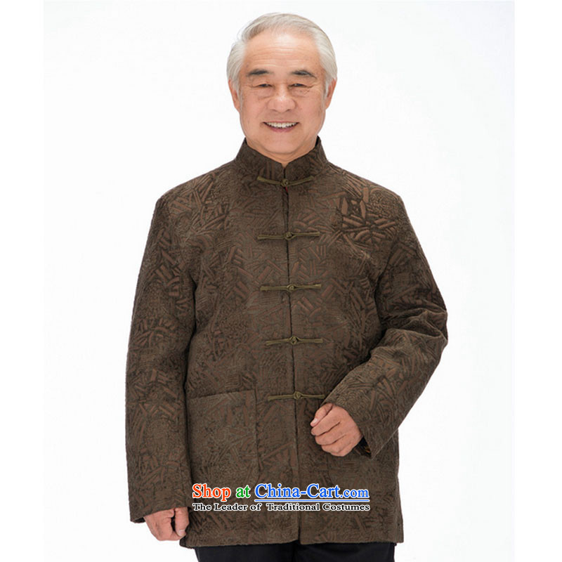 Line-in Tang Dynasty cloud joining older upscale Tang dynasty men older men Chinese Disc collar DY1455 detained  XXL, Color-line tea (youthinking cloud) , , , shopping on the Internet