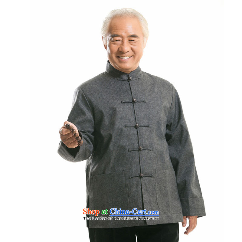 In line with Tang Man Yun long-sleeved elderly Chinese Han-father festive upscale jacket DY1361  XXXL, gray line cloud (youthinking stake) , , , shopping on the Internet