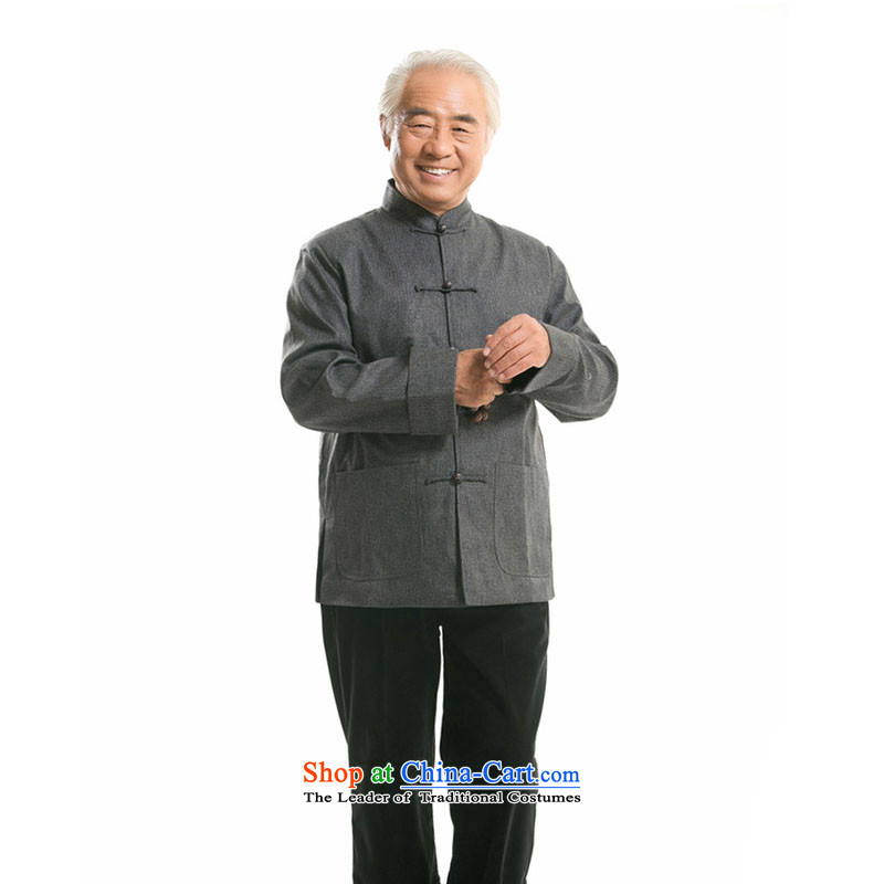 In line with Tang Man Yun long-sleeved elderly Chinese Han-father festive upscale jacket DY1361  XXXL, gray line cloud (youthinking stake) , , , shopping on the Internet