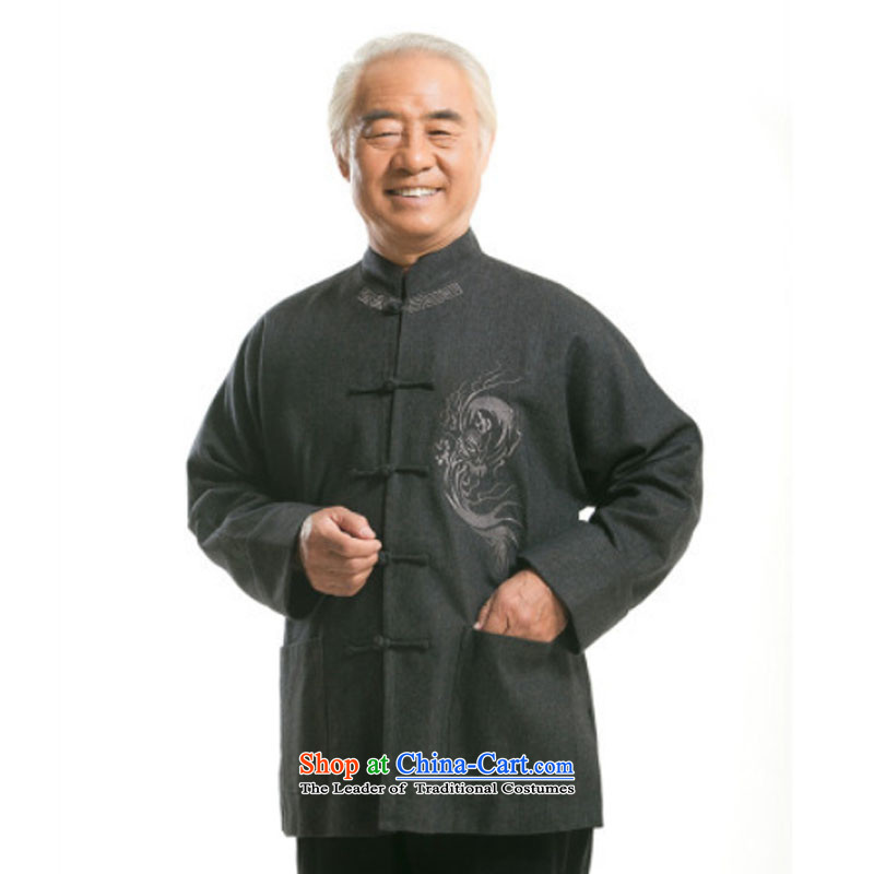 In line cloud gross new autumn and winter?) older men Tang Gown of older persons is the national costumes DY0768-1 jacket  , gray tie-line (youthinking cloud) , , , shopping on the Internet