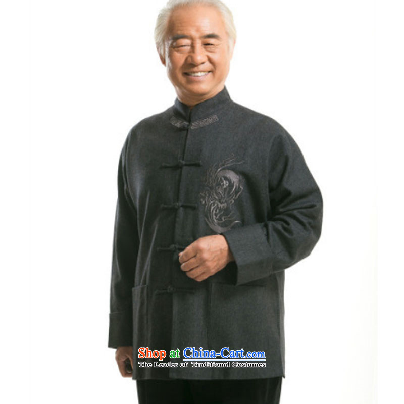 In line cloud gross new autumn and winter?) older men Tang Gown of older persons is the national costumes DY0768-1 jacket  , gray tie-line (youthinking cloud) , , , shopping on the Internet
