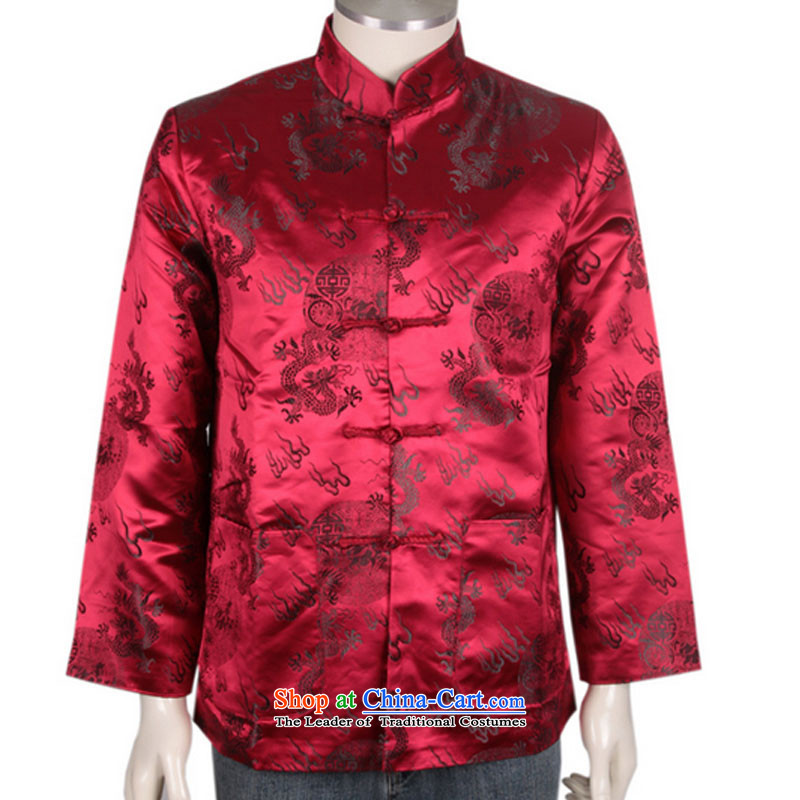 Line-in the cloud of older style Tang blouses men's winter coats cotton Tang dynasty China DY0708  XXL, red-service line (youthinking cloud) , , , shopping on the Internet