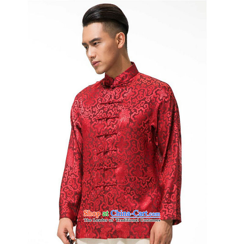 In line cloud cotton linen men's jackets and thick Tang, collar manually men long-sleeved detained disc Tang dynasty DY003 red line-XL, Cloud (youthinking) , , , shopping on the Internet