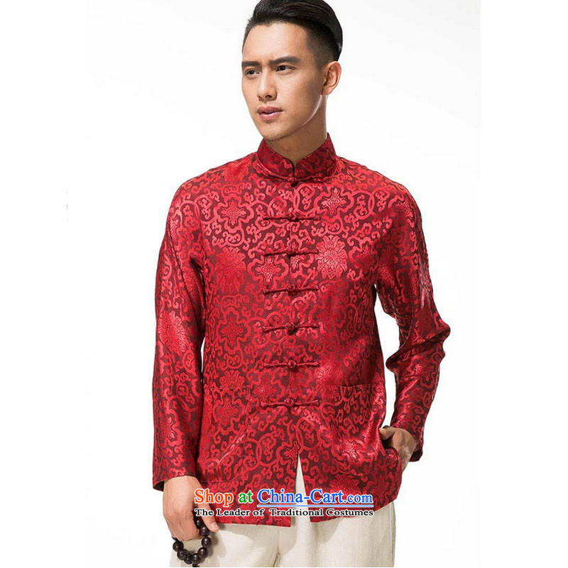 In line cloud cotton linen men's jackets and thick Tang, collar manually men long-sleeved detained disc Tang dynasty DY003 red line-XL, Cloud (youthinking) , , , shopping on the Internet