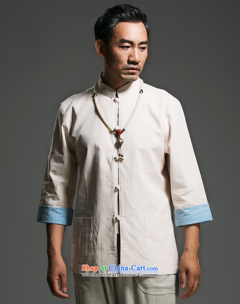 In the renowned older men Tang dynasty pure cotton tray clip collar seven Chinese shirt-sleeves traditional Han-Menswear Chinese clothing m Yellow Large (175)Picture, prices, brand platters! The elections are supplied in the national character of distribution, so action, buy now enjoy more preferential! As soon as possible.
