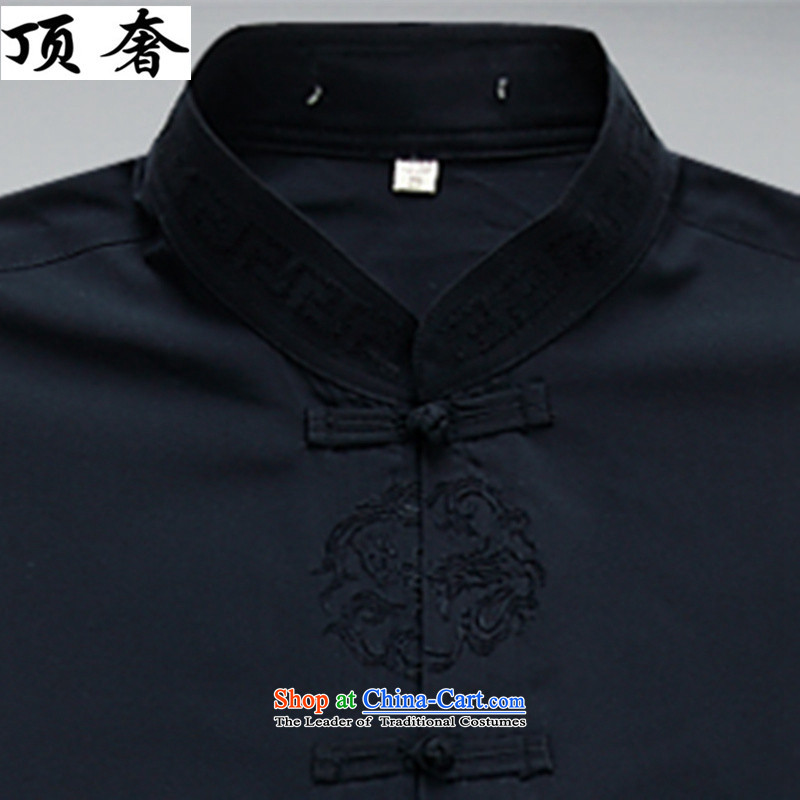 Top Luxury new summer, Tang Dynasty Men's Long-Sleeve men of older persons in the Han-China wind Long-sleeve cuff kit exercise clothing father Han-loaded blue packaged 41/180, top luxury shopping on the Internet has been pressed.