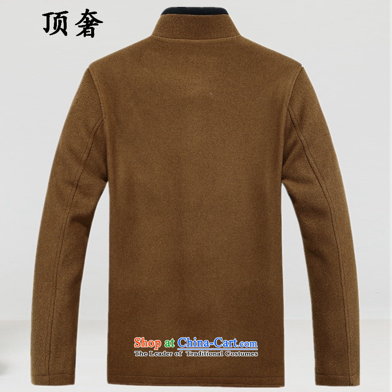 Top Luxury  2015 autumn and winter, men's woolen? Tang dynasty collar thick China wind male blouses father Han-soo dresses the Chinese Tang dynasty brown 175 top luxury shopping on the Internet has been pressed.