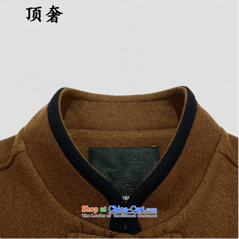 Top Luxury  2015 autumn and winter, men's woolen? Tang dynasty collar thick China wind male blouses father Han-soo dresses the Chinese Tang dynasty brown 175 top luxury shopping on the Internet has been pressed.