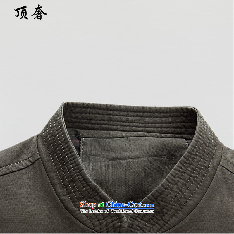 Top luxury, in spring and autumn older Tang Blouses China wind Cotton Men Tang Dynasty Chinese ancient male long-sleeved sweater Han-Male dress uniform ball-Menswear jacket M/170, carbon top luxury shopping on the Internet has been pressed.