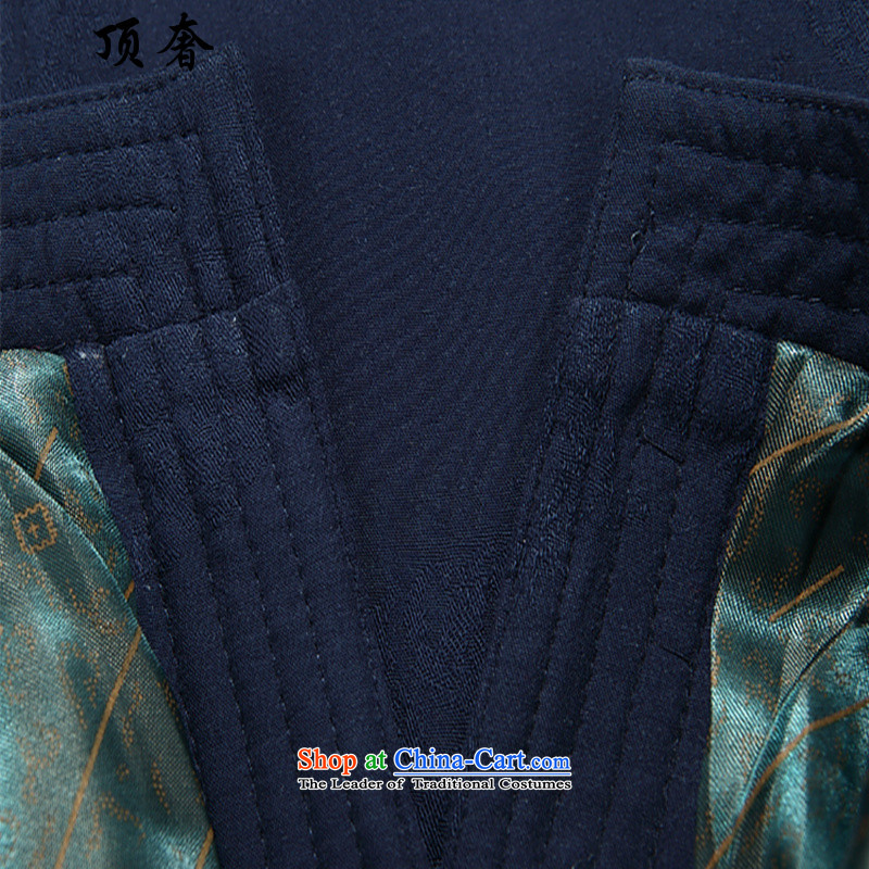 Top Luxury and long-sleeve sweater Tang dynasty China wind men Chinese clothing Han-male cotton shirt red Tang Dynasty Package for the elderly over the life jackets and Tang dynasty 8801) blue packaged XXL/185, top luxury shopping on the Internet has been