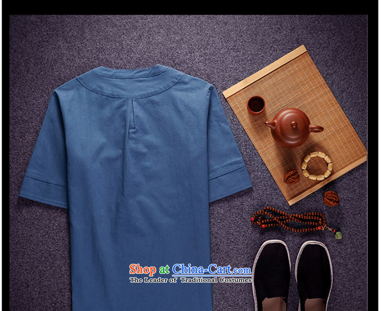 The new summer 2015 Men's Shirt multi-colored collars China wind up large tie linen shirt men short-sleeved T-shirt shirt color navy M 95-110) recommendations pictures, prices, brand platters! The elections are supplied in the national character of distribution, so action, buy now enjoy more preferential! As soon as possible.