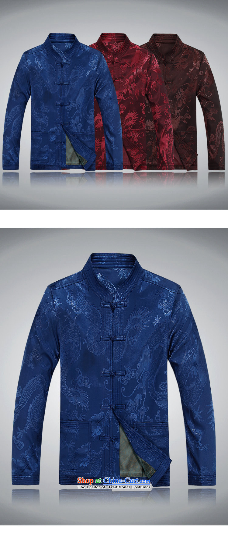 Top Luxury autumn and winter, Tang Dynasty Men's Mock-Neck disk pack detained Men's Shirt father in older version relaxd jacket Tang Chinese Blue Han-red kit XXXL/190 picture, prices, brand platters! The elections are supplied in the national character of distribution, so action, buy now enjoy more preferential! As soon as possible.